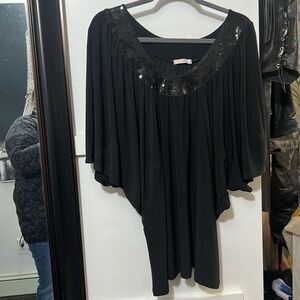 Women’s black sequins shirt size 3X